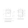База под раковину подвесная BELBAGNO UNO-MINI-400-2C-SO-BO
