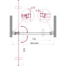 Душевая дверь 90 см BELBAGNO MARMI-B-1-90-C-Cr