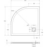 Душевой поддон из искусственного мрамора BELBAGNO TRAY-MR-UNO-R-90-550-35-W-BO
