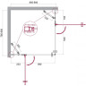 Душевой уголок BELBAGNO KRAFT-AH-22-90/80-C-Cr-L